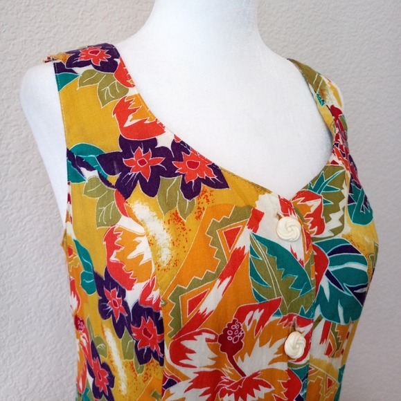 Marnie West vintage 90s floral button down midi dress - Picture 3 of 6